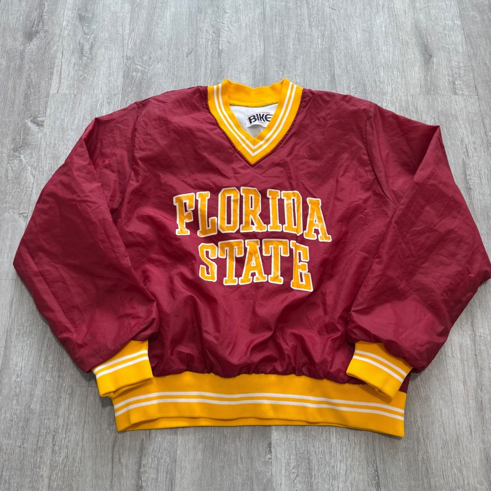 Vintage 90's FSU Florida State Seminoles Windbreaker Pullover V-Neck Jacket